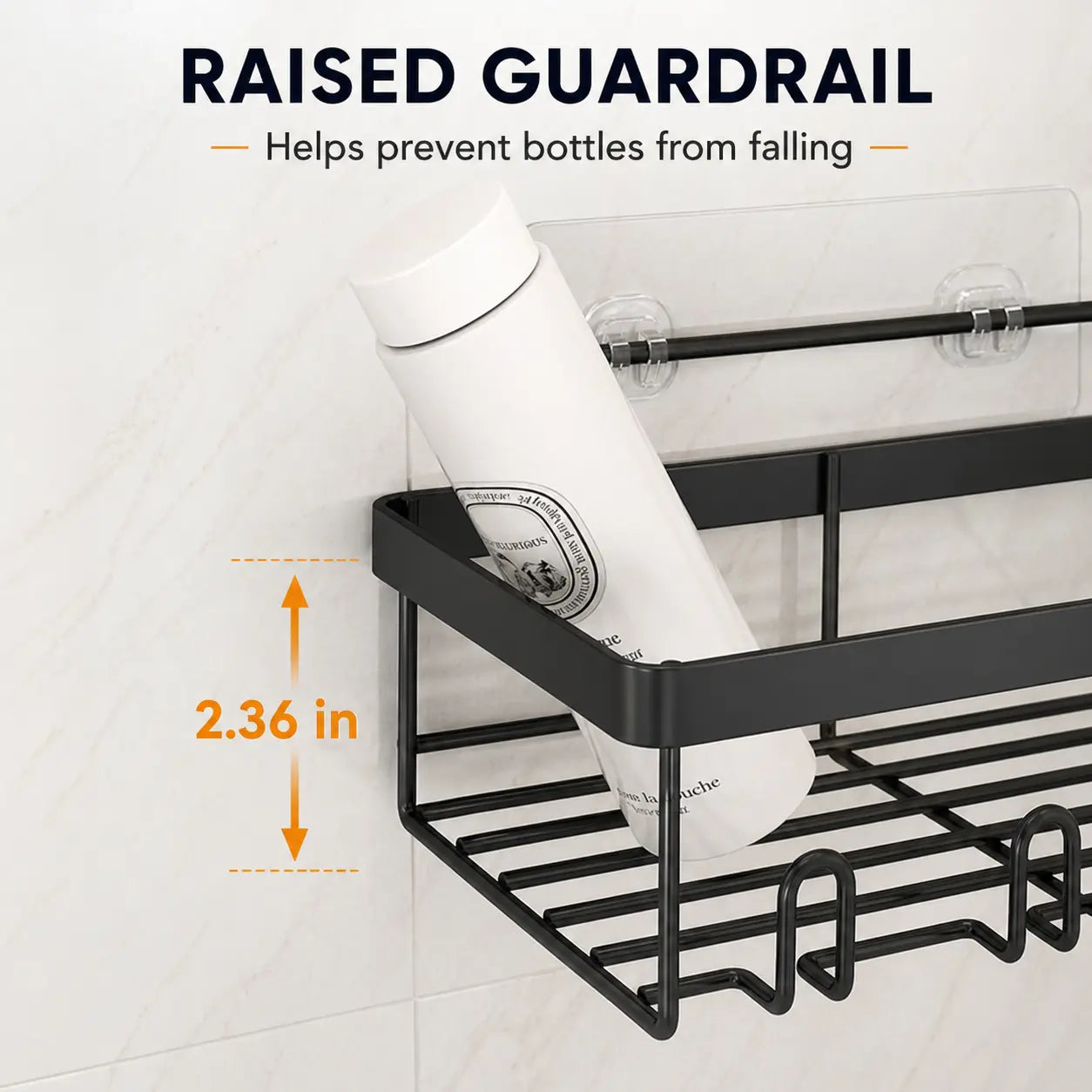 6 Pack No Drill Shower Caddy Set with Rust Resistant Bathroom Storage